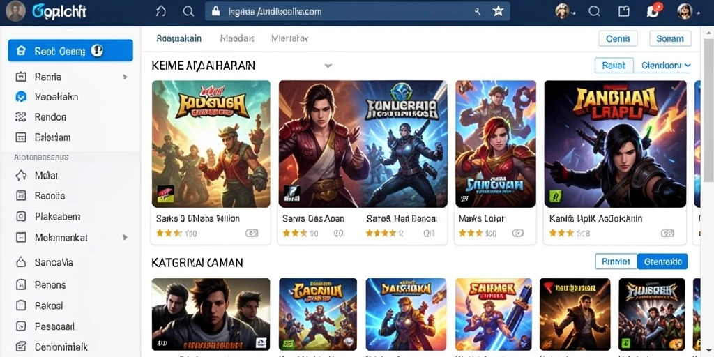 Banyak pilihan permainan yang menantang dan variatif.