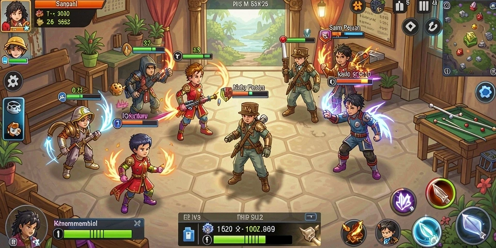 Screenshot kustomisasi karakter yang beragam.