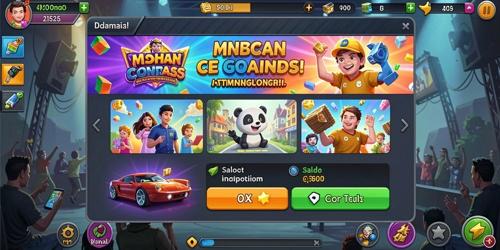 Tangkapan layar memperlihatkan mode permainan tim yang seru.